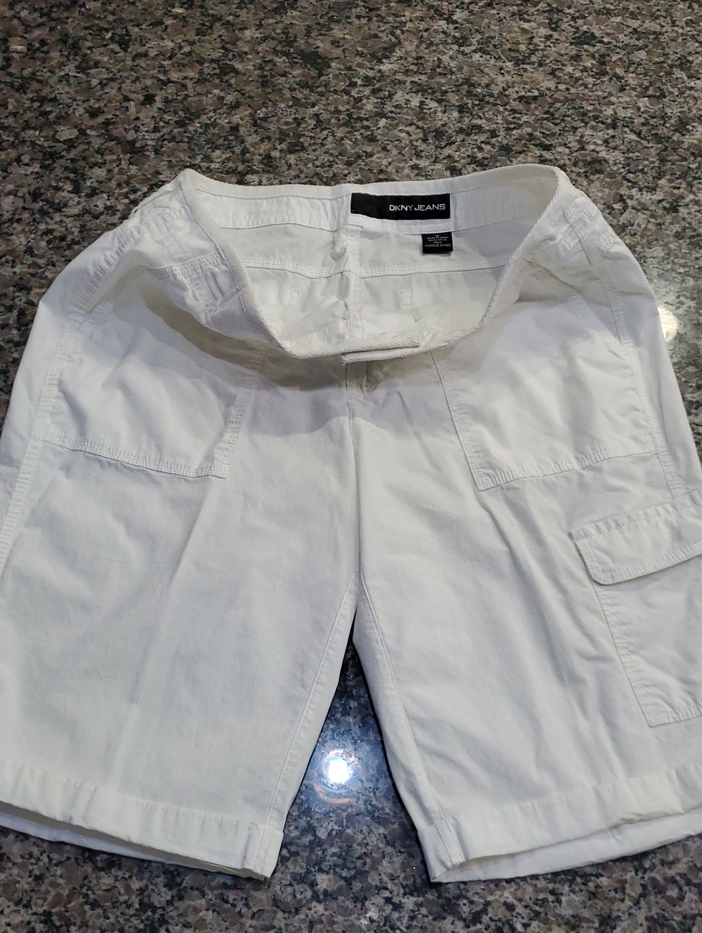 DKNY White Women's Cargo Bermuda Shorts